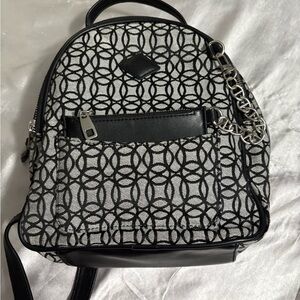 Mini black and grey backpack